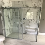 Curbless Shower with bench