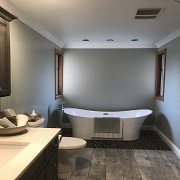 Solid surface freestanding tub
