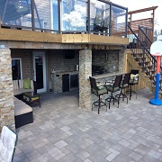 Large interlocking patio area