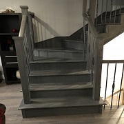 Color matched stairs and railings