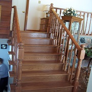 Oak stairs and railings